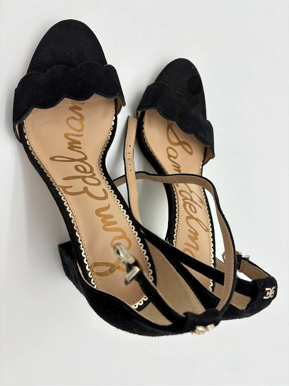 Sam Edelman Odila Scalloped Block Heel Sandal Odila Black Scalloped Block Heel